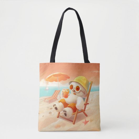 Tote Bag Smile Dog - Mode Plage Activé (Devant)