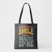 Tote Bag Smile Healthy Spine Chiropractor Conception de dev (Devant)