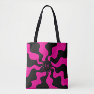 Tote Bag Smile Melt - Magenta et Noir