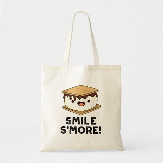 Tote Bag Smile Smore Funny Sweet Food Pun (Devant)