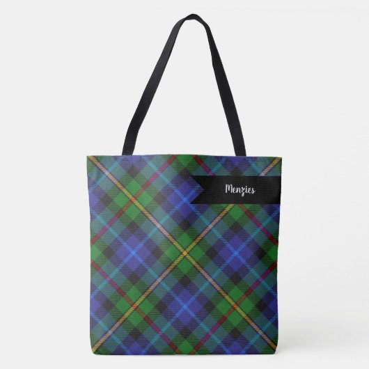 Tote Bag Smith Clan Scottish Tartan Plaid Motif (Devant)