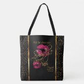 Tote Bag Smudge Proof 💋 Lipsense des lèvres - rose (Devant)