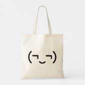Tote Bag Smug Emoticon (‿MD) Kaomoji japonais (Dos)