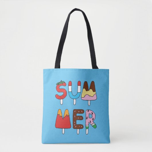 Tote Bag Snack d'été pour enfants Popsicles (Devant)