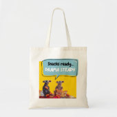 Tote Bag Snacks Ready, Drama Steady (Devant)
