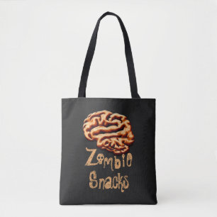 Tote Bag Snacks Zombie Cerveaux Halloween Trick Ou Bac De T