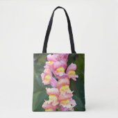 Tote Bag Snapdragon rose et jaune Floral (Devant)