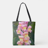 Tote Bag Snapdragon rose et jaune Floral (Dos)