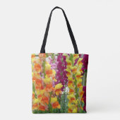 Tote Bag Snapdragons colorés floraux (Dos)