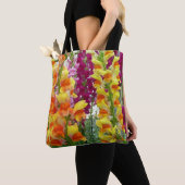 Tote Bag Snapdragons colorés floraux (De près)