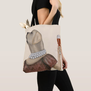 Tote Bag Snob de vin du Labrador jaune