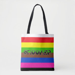 Tote Bag SNOOKER police moderne & rayures colorées