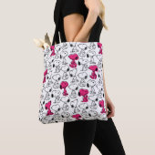 Tote Bag Snoopy Black & Magenta Motif (De près)
