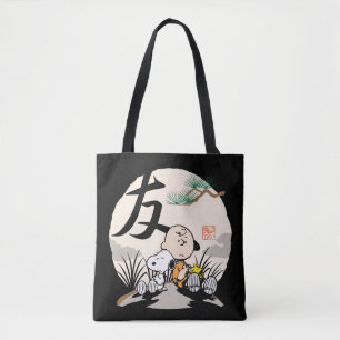Tote Bag Snoopy, Charlie Brown et Woodstock - Ami