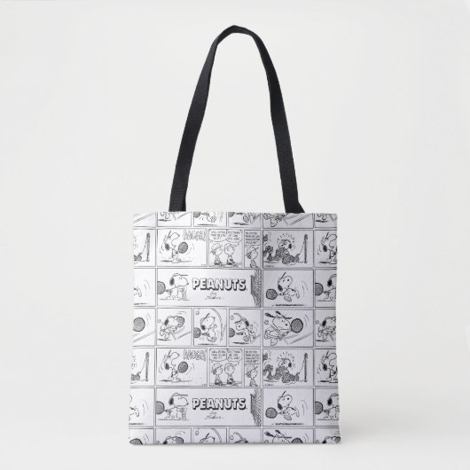 Tote Bag Snoopy Joue Au Tennis (Devant)