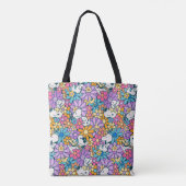 Tote Bag Snoopy & Motif de fleurs de bois (Dos)