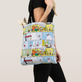 Tote Bag Snoopy Sled Riding Food Dish (De près)