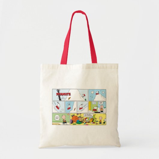 Tote Bag Snoopy Sled Riding Food Dish (Devant)