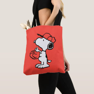 Tote Bag Snoopy Varsity Sports Baseball