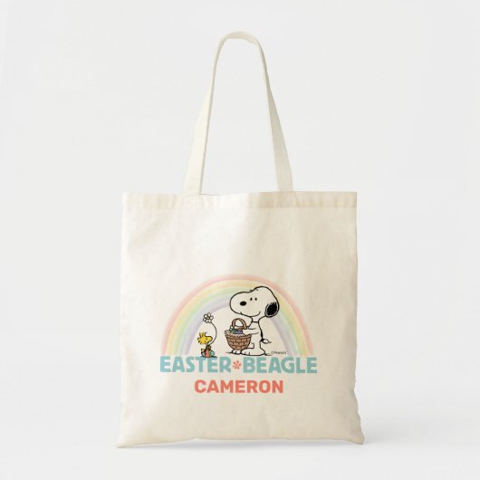 Tote Bag Snoopy & Woodstock - Beagle de Pâques (Devant)