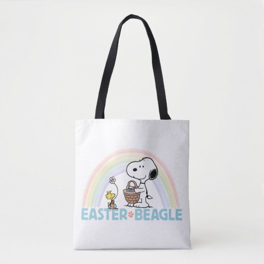 Tote Bag Snoopy & Woodstock - Beagle de Pâques (Devant)
