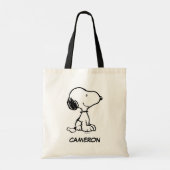 Tote Bag Snoopy & Woodstock Fun & Flowers | Ajouter un nom (Dos)