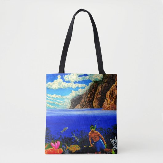 Tote Bag Snorkeling à Black Rock (Devant)