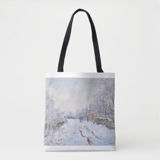 Tote Bag Snow at Argenteuil by Claude Monet (Devant)