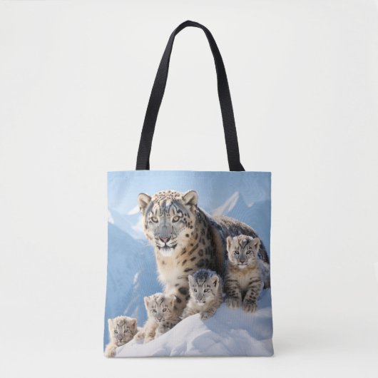 Tote Bag Snow Leopard Animal Wild Beauté Liberté Wilderness (Devant)