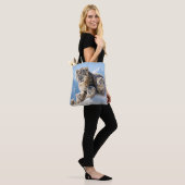 Tote Bag Snow Leopard Animal Wild Beauté Liberté Wilderness (Sur le modèle)