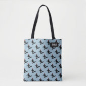 Tote Bag Snowboarder attraper l'air - ajouter un nom ou des (Devant)