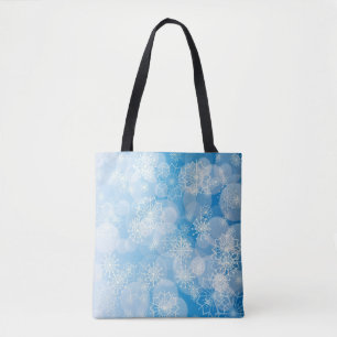 Tote Bag Snowflake background 