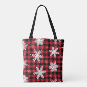 Tote Bag Snowflakes & Buffalo Plaid : Charme hivernal (Dos)