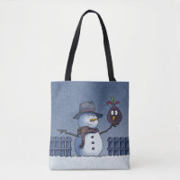 Snowman avec oiseau