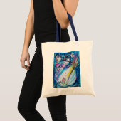 Tote Bag SNOWMAN AVEC OWL, Saison Hiver (Devant (produit))