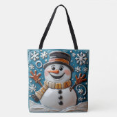Tote Bag Snowman dans la neige (Devant)