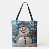 Tote Bag Snowman dans la neige (Dos)
