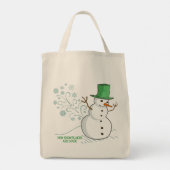 Tote Bag Snowman Farts Snowflics (Dos)