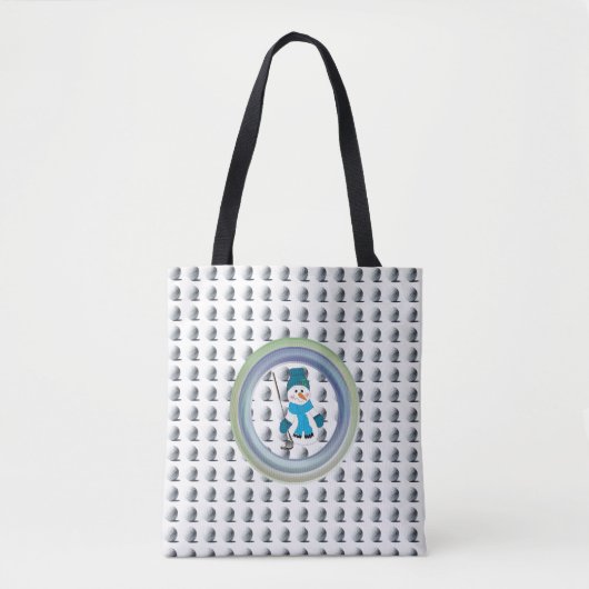Tote Bag Snowman Golf Swing (Devant)