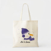 Tote Bag Snowman - Let it Snow (Devant)