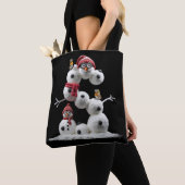 Tote Bag Snowman-minion en forme de S (De près)