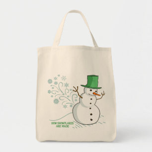 Tote Bag Snowman s'amuse à faire des flocons de neige