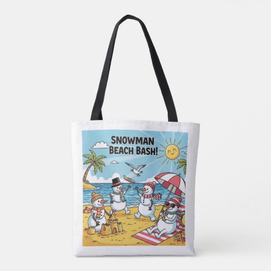 Tote Bag Snowmen Beach Bash (Dos)