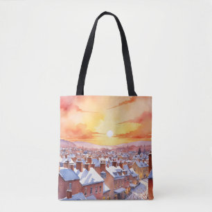 Tote Bag Snowy Christmas le matin