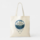 Tote Bag Snowy Mountain Pine Tree Nature Adventure Extérieu (Dos)