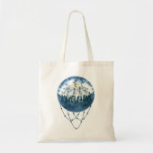 Tote Bag Snowy Mountain Pine Tree Nature Adventure Extérieu (Devant)