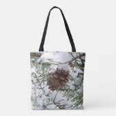 Tote Bag Snowy Pine Cone I (Dos)