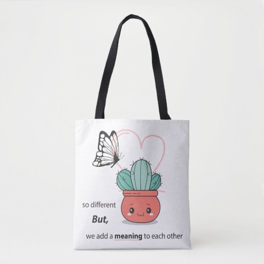 Tote Bag So Different, Parfait Ensemble - mignon couple d'a (Devant)
