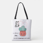 Tote Bag So Different, Parfait Ensemble - mignon couple d'a (Dos)