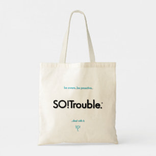 Tote Bag SO!Trouble. logos et lignes de tag